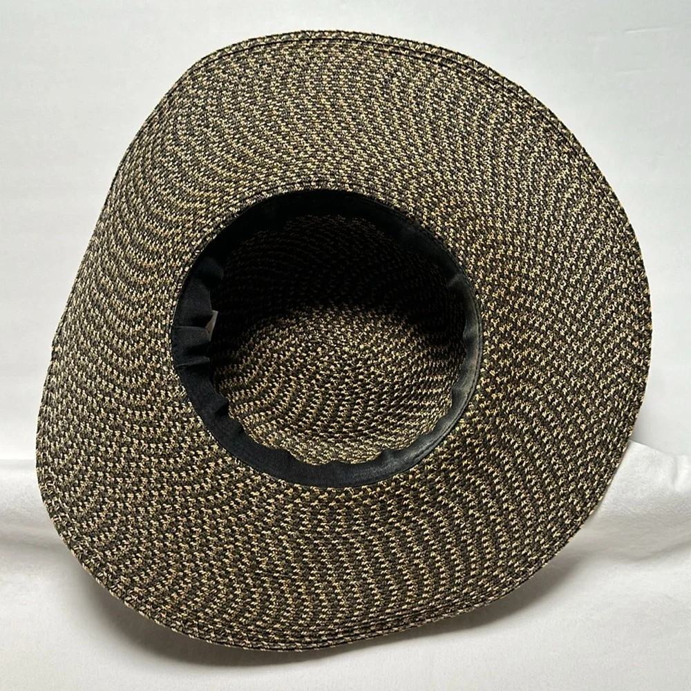 Brown and tan sun hat